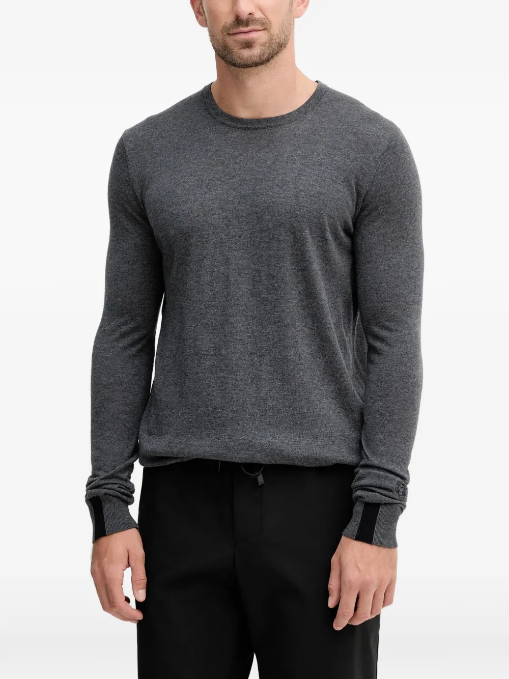 Mos Mosh Adam Long-sleeve Sweater In Grey