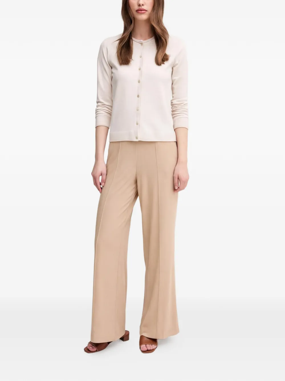 Mos Mosh Broek met chevron-streep Beige