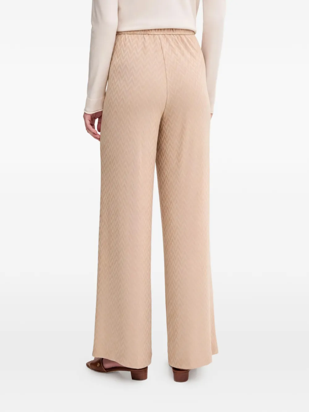 Mos Mosh Broek met chevron-streep Beige
