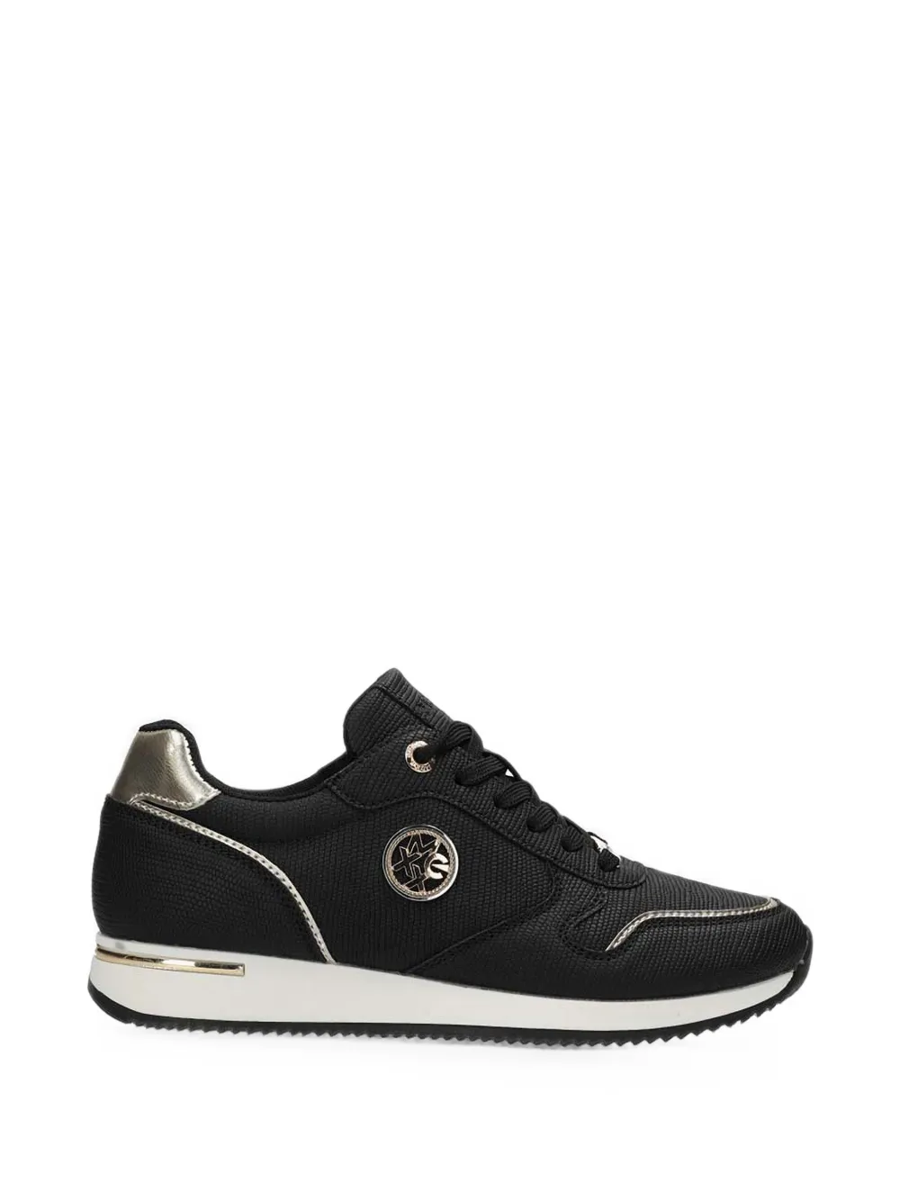 Mexx Eke Caia Logo-plaque Panelled Sneakers In Black