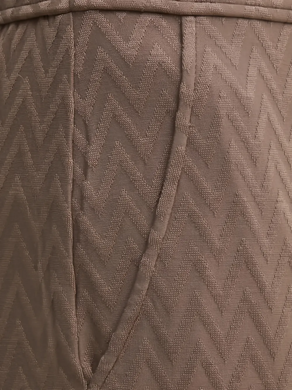 Mos Mosh Broek met visgraatpatroon Bruin