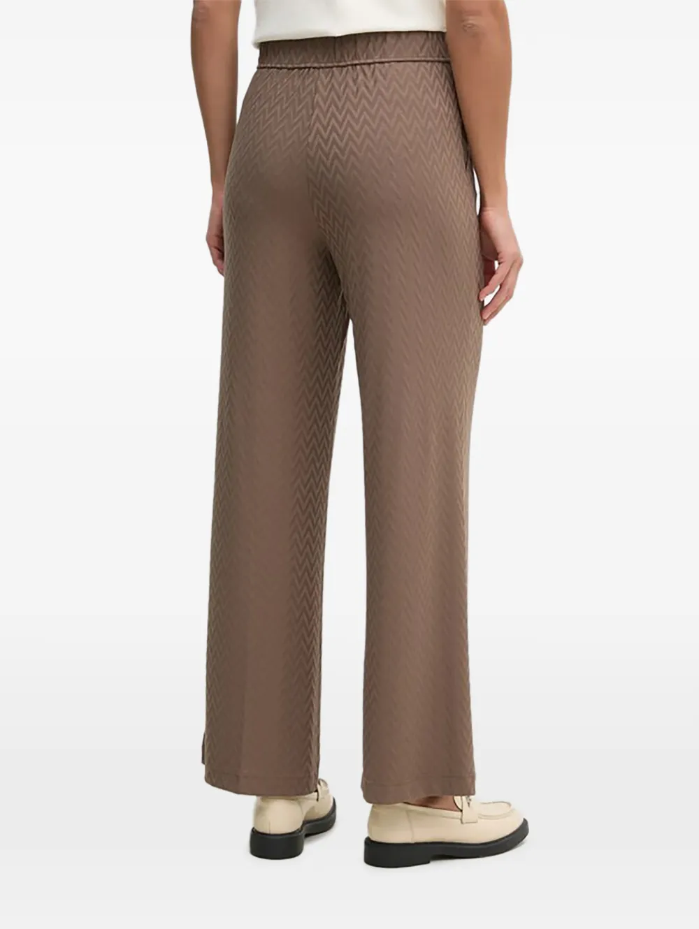 Mos Mosh Broek met visgraatpatroon Bruin