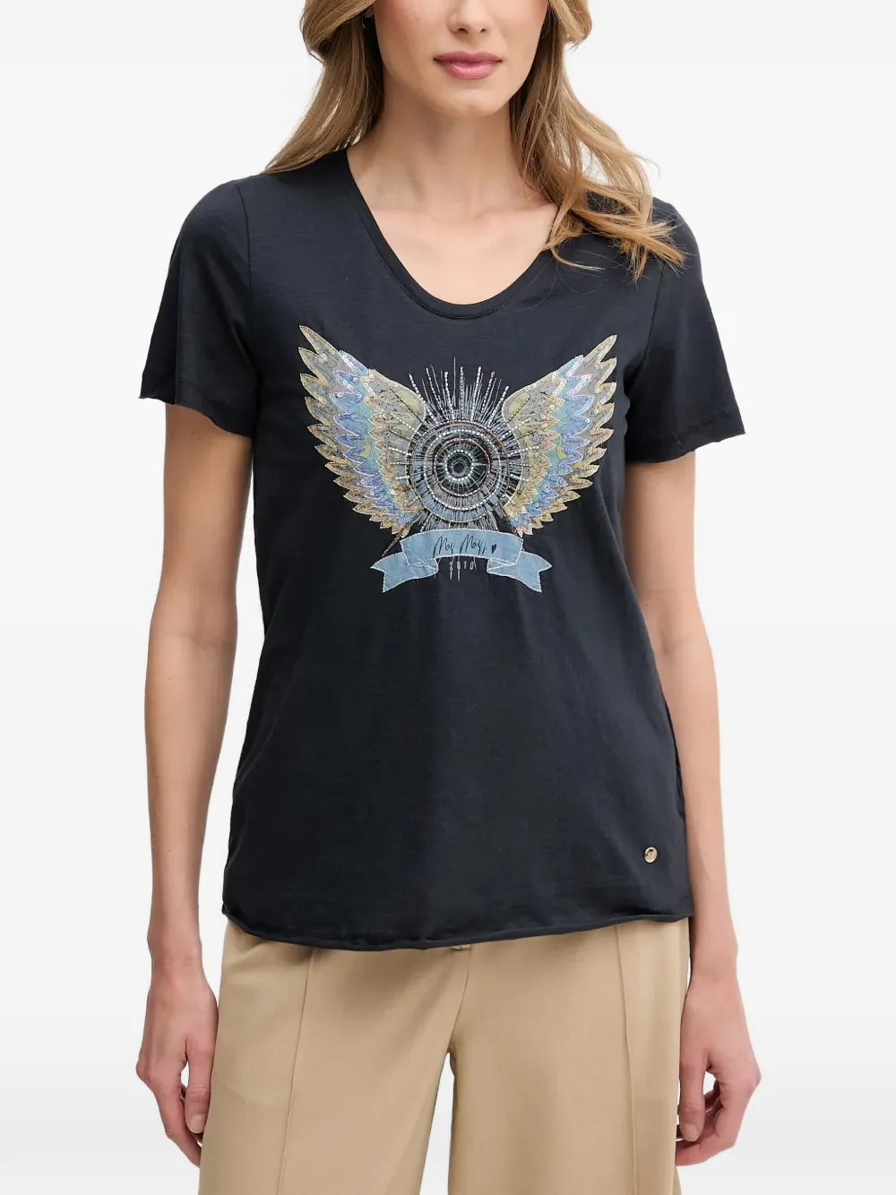 Mos Mosh MMGethi Deco wings-print T-shirt