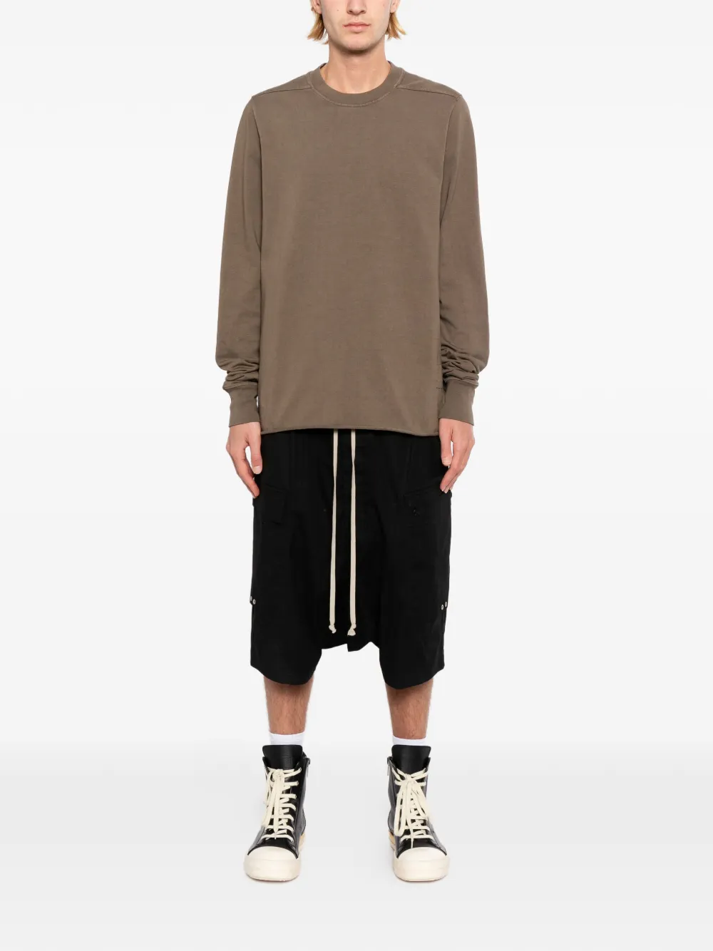 Rick Owens DRKSHDW T-shirt met ronde hals Bruin