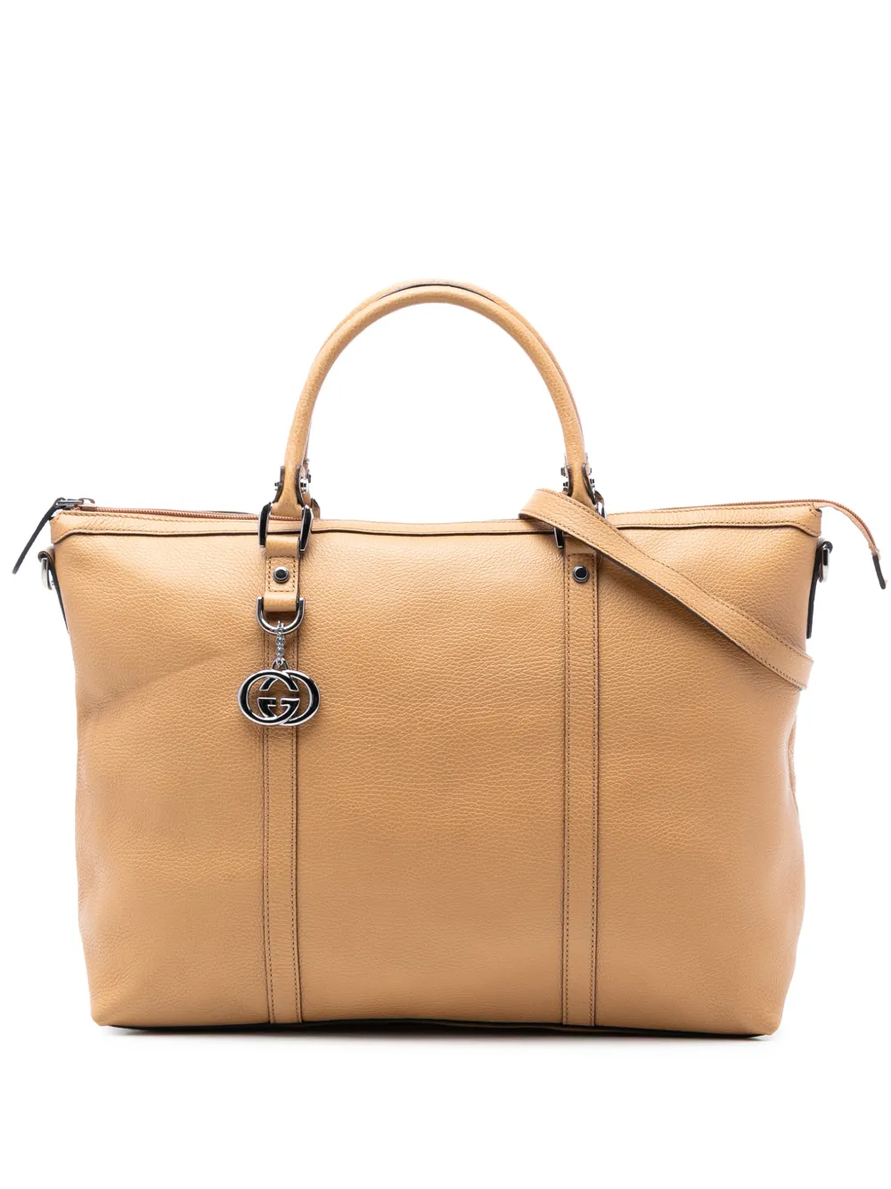 Gucci Pre-Owned 2016-2026 Leather GG Charm satchel - Marrone