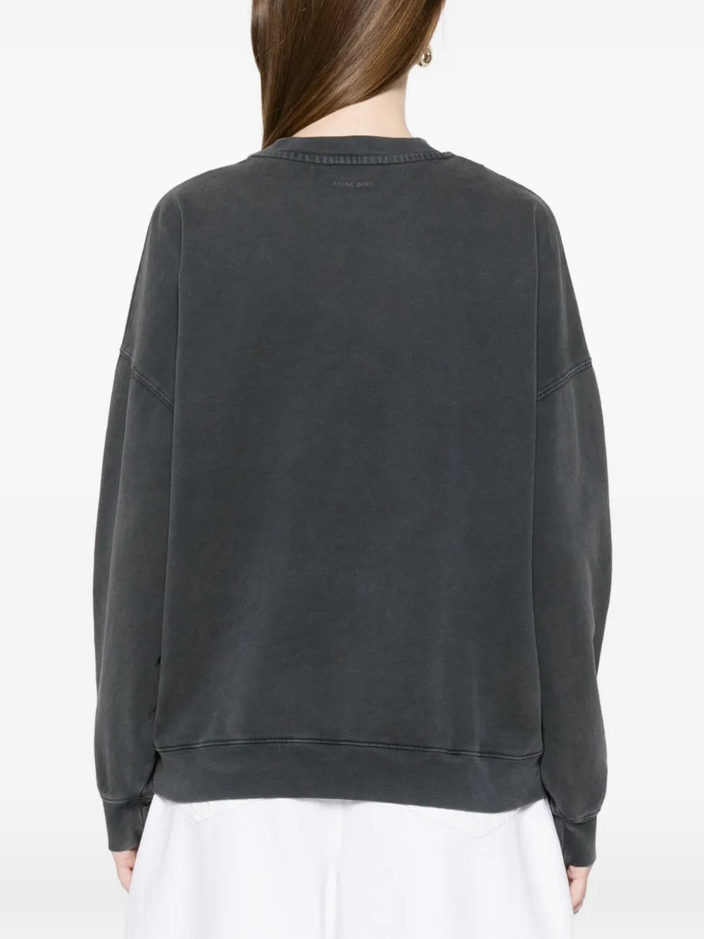 ANINE BING Miles sweater met gewassen grijs