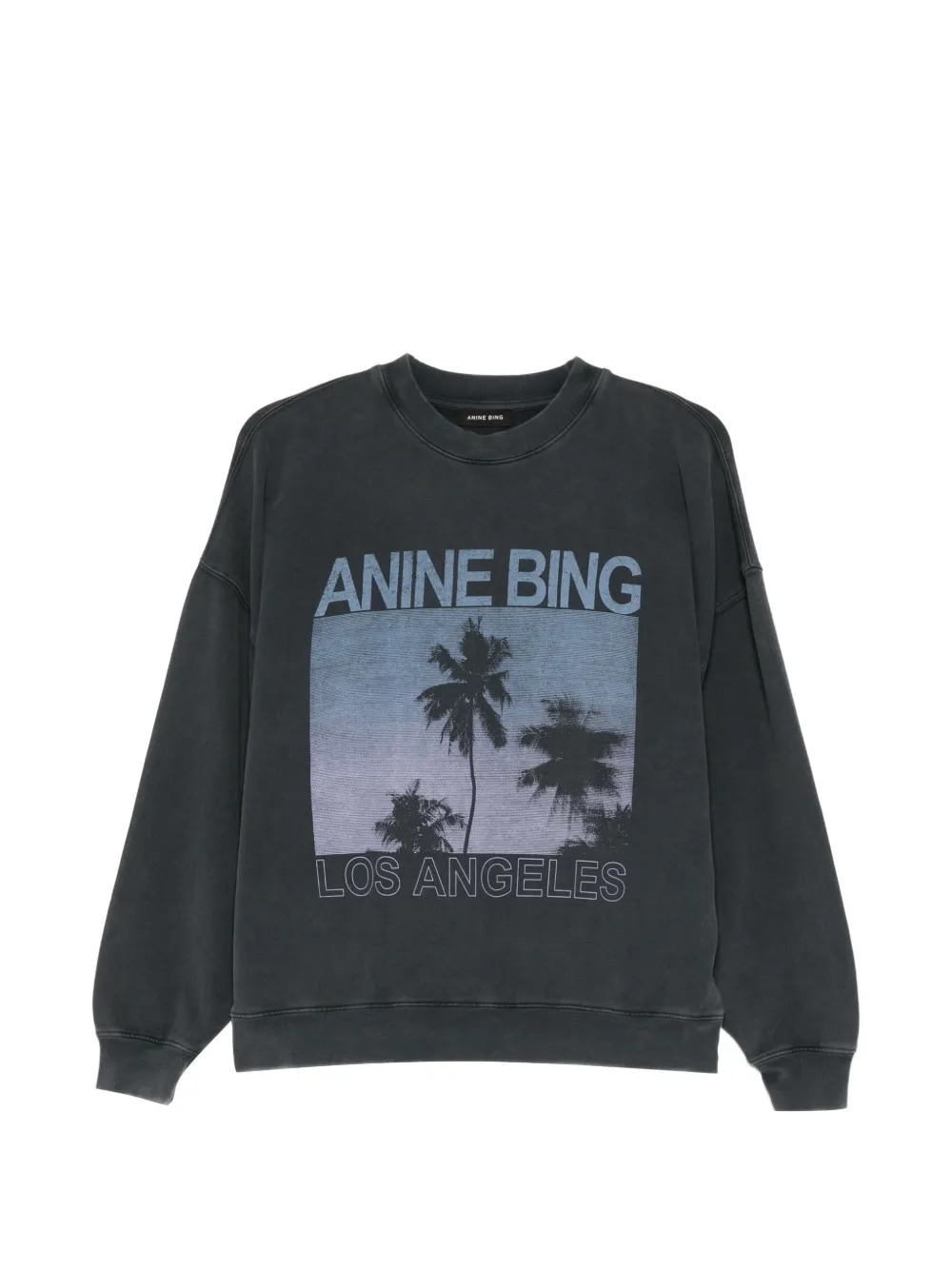 ANINE BING Miles washed grey sweatshirt - Grigio