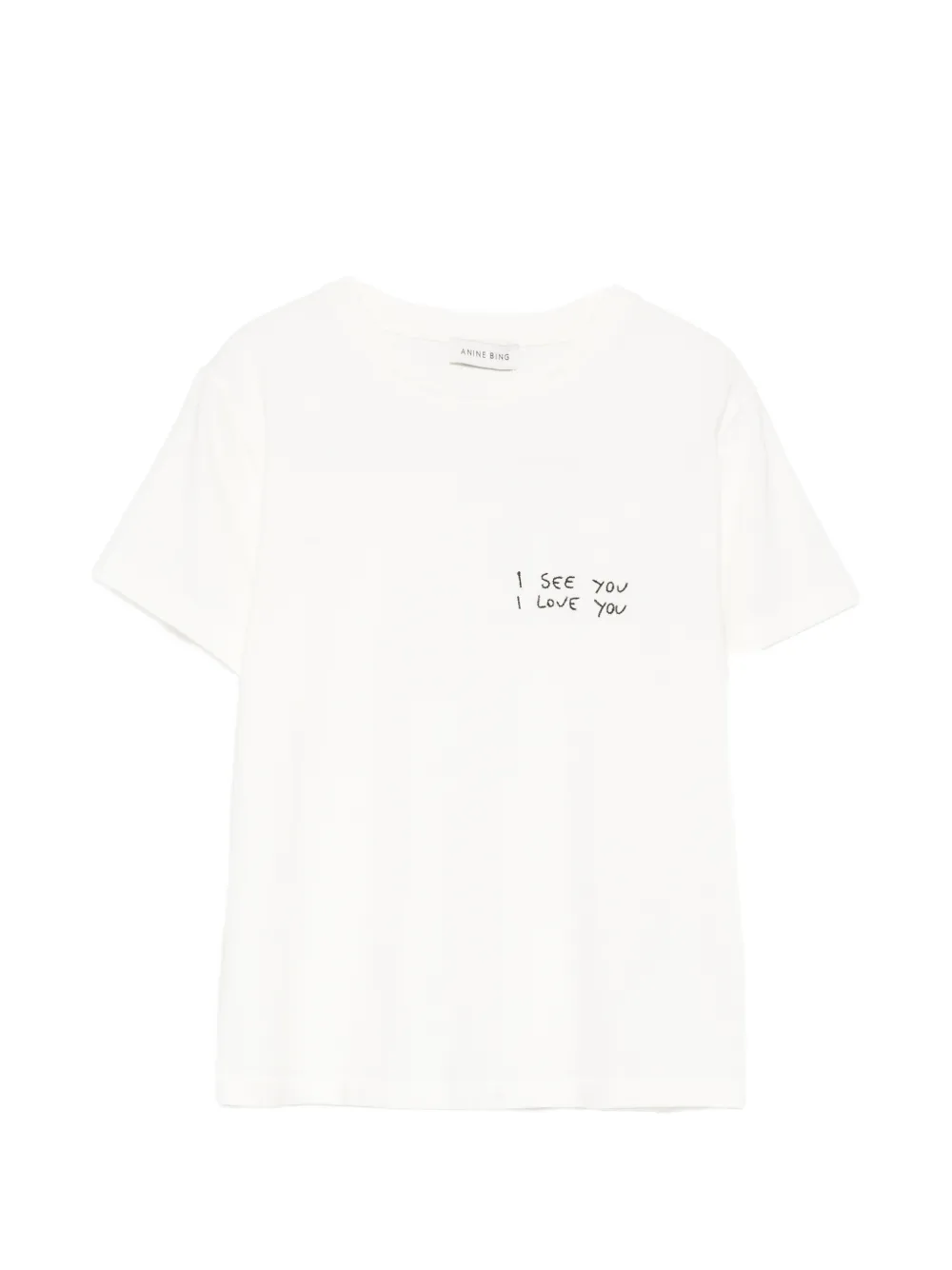 ANINE BING Shelley short-sleeve T-shirt - Toni neutri