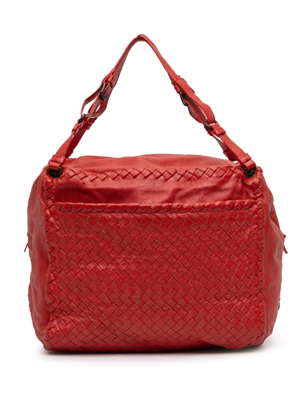Bottega Veneta Pre-Owned 2012-2026 Nappa Intrecciato Cube tote bag - Rosso