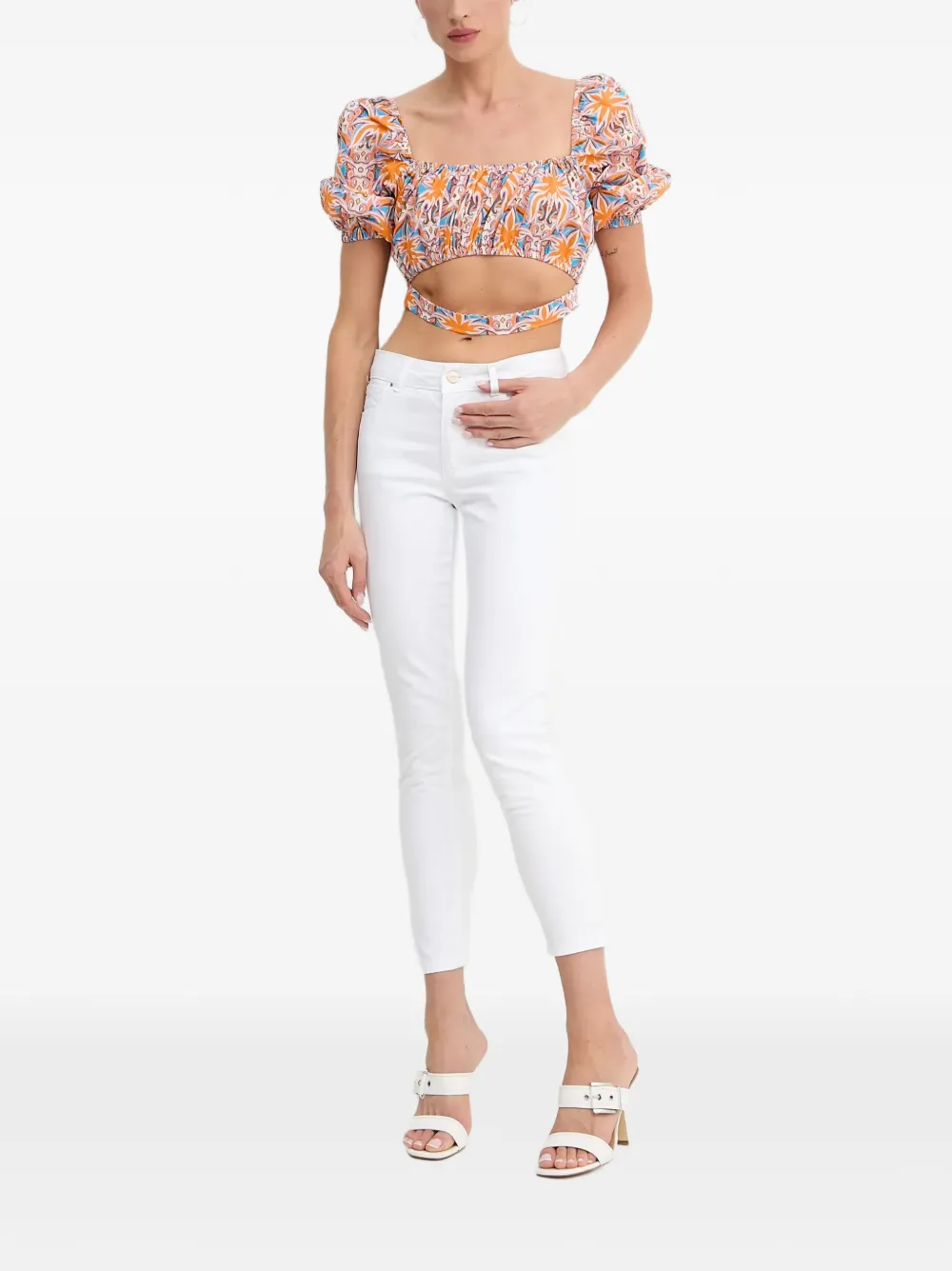 FRACOMINA Cropped jeans Wit