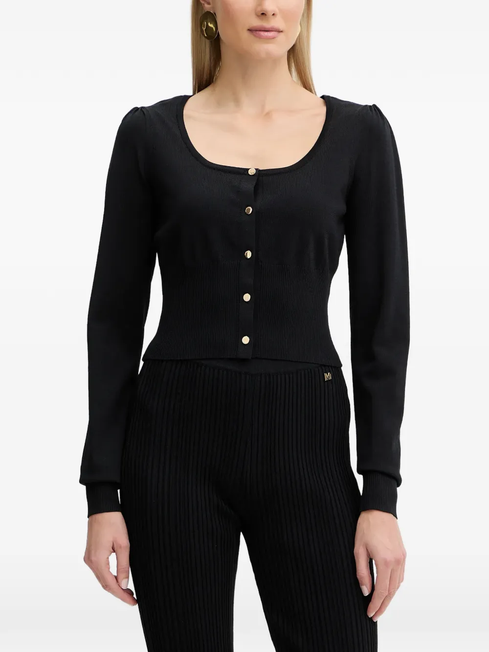 FRACOMINA button-fastening knitted cardigan - Black
