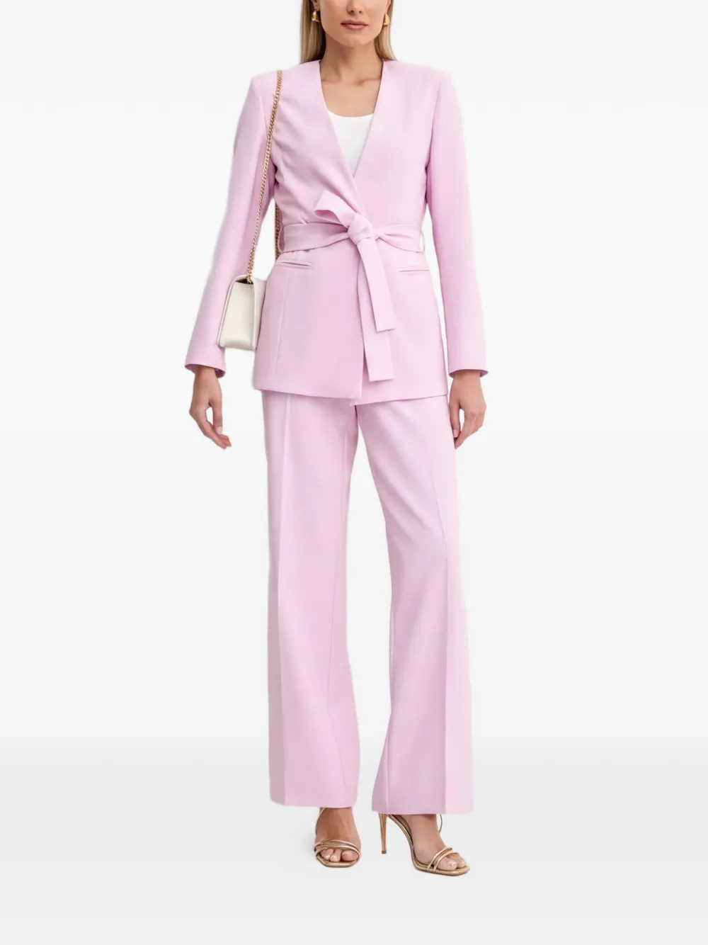 FRACOMINA belt trousers - Rosa