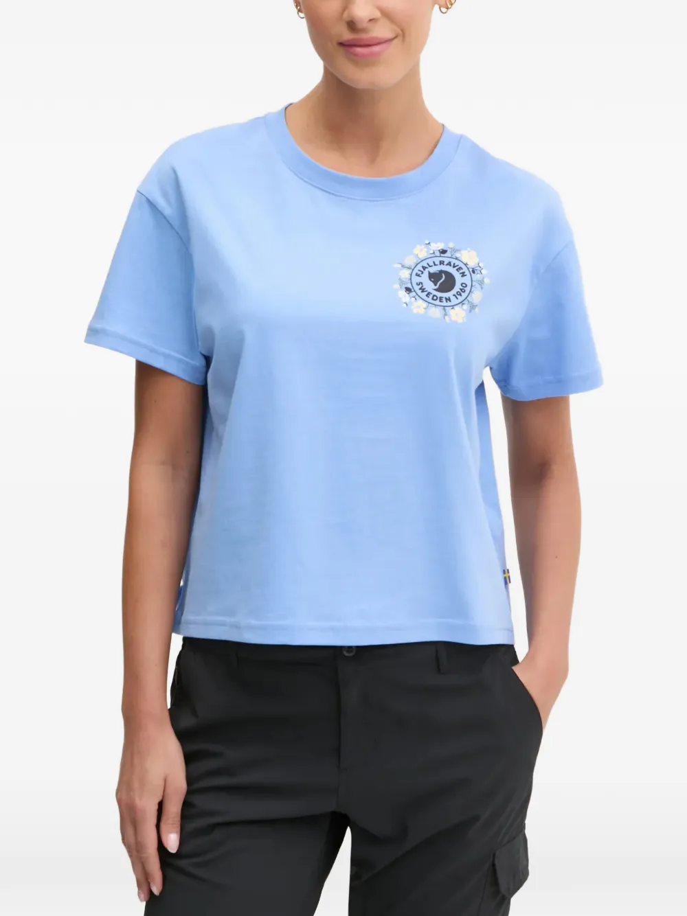 Fjall Raven Fjällblomster Logo-print T-shirt In Blue