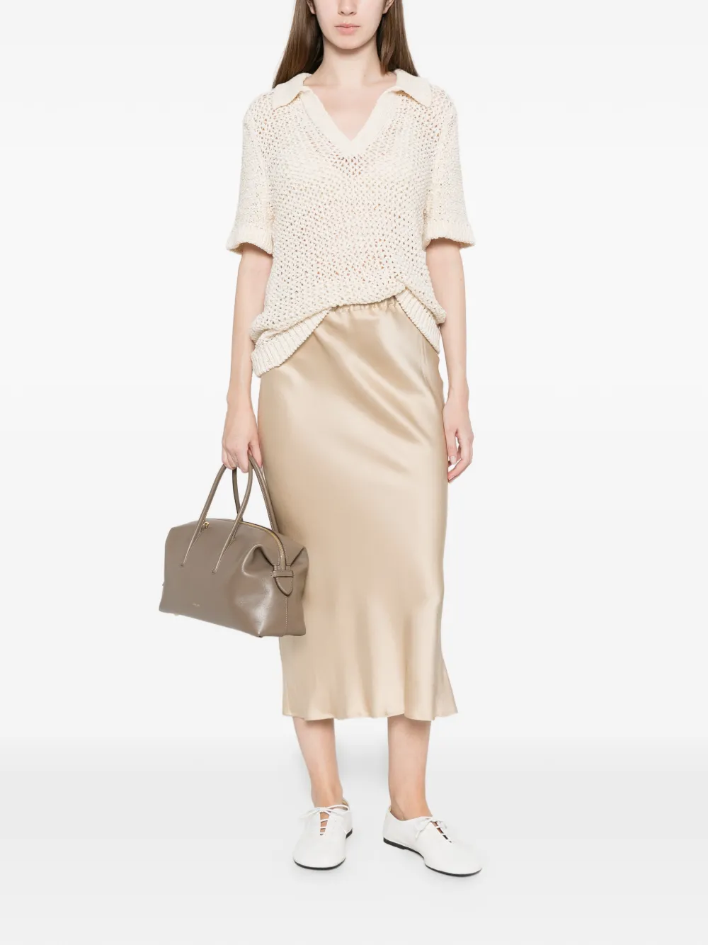  Antonelli Orinoco Elastic-wiastband Midi Skirt - Neutrals 