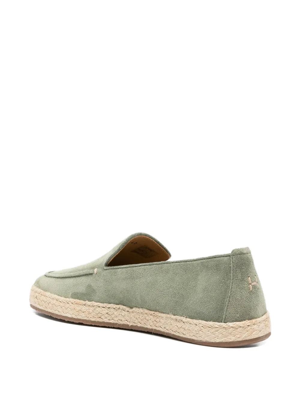 Henderson Baracco suede espadrille loafers Groen