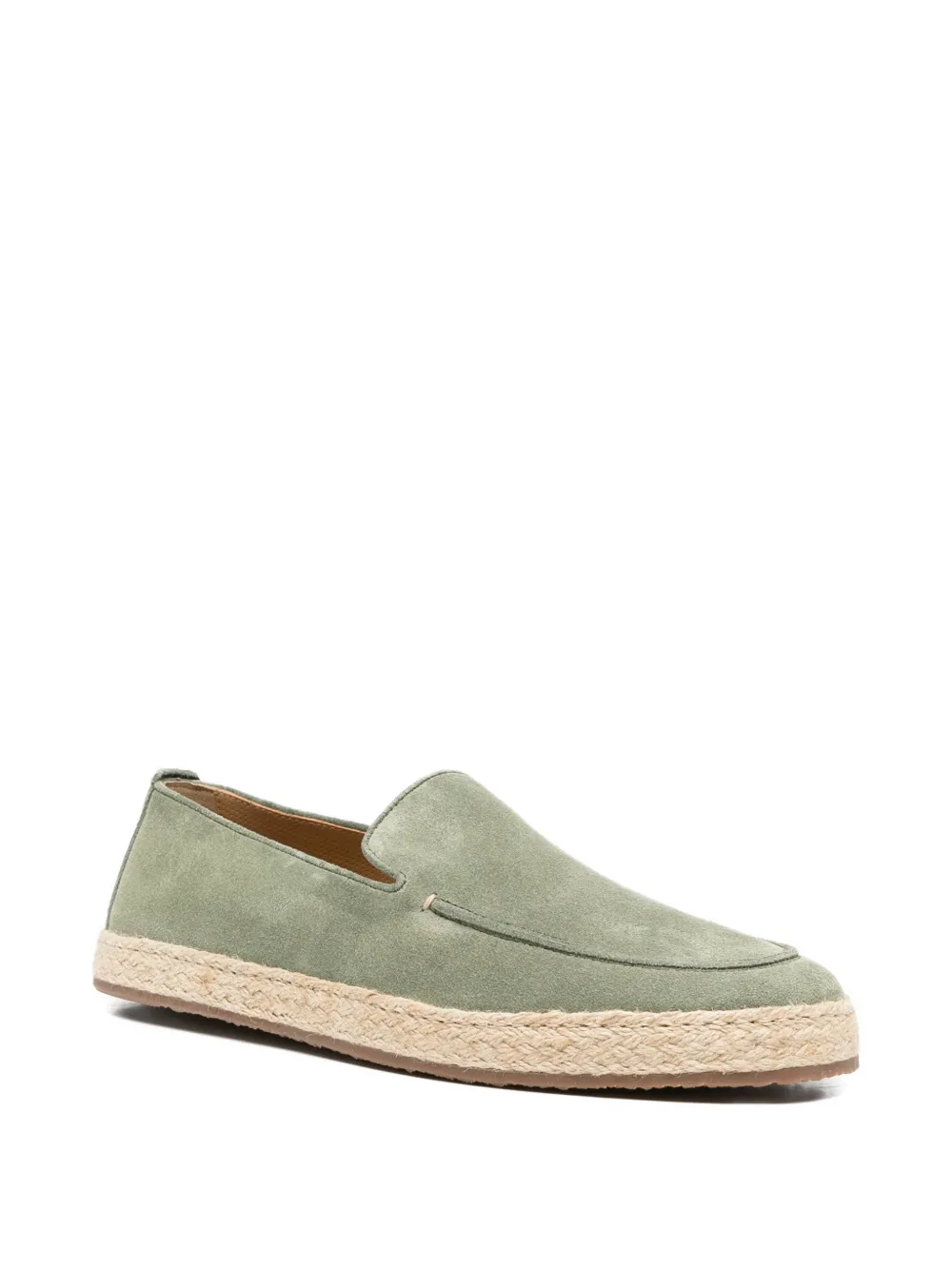 Henderson Baracco suede espadrille loafers Groen