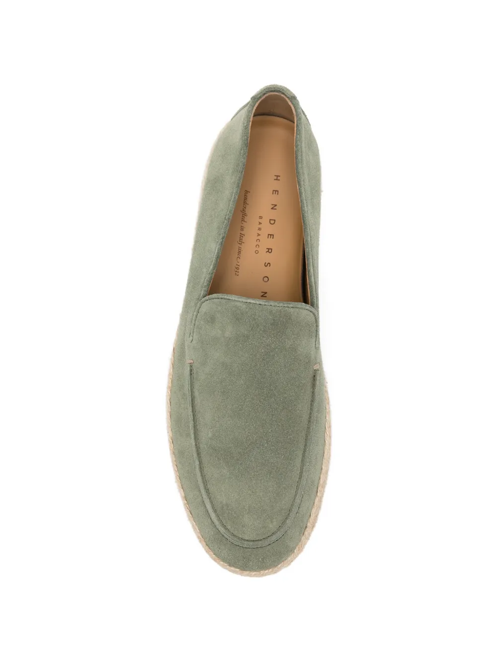 Henderson Baracco suede espadrille loafers Groen
