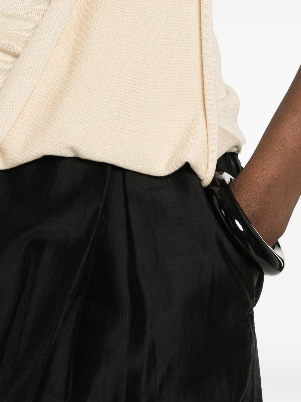 THELATEST Billie broek met gekreukt effect Zwart