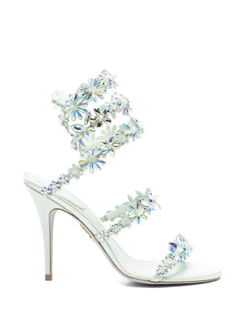 René Caovilla floral-embellished heeled sandals