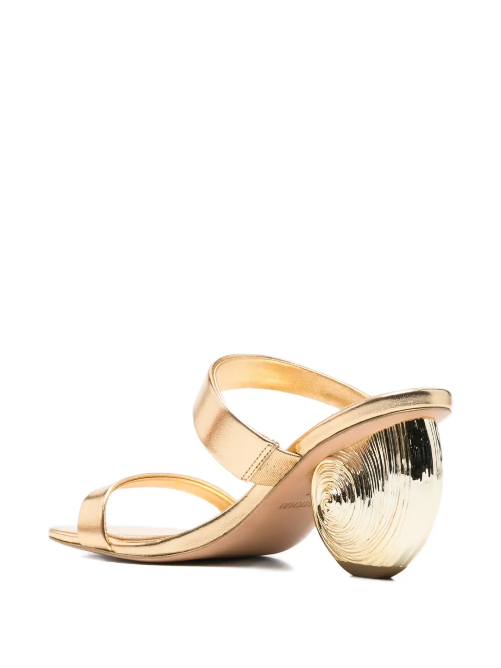  Simkhai Textured Heel Sandals - Gold 