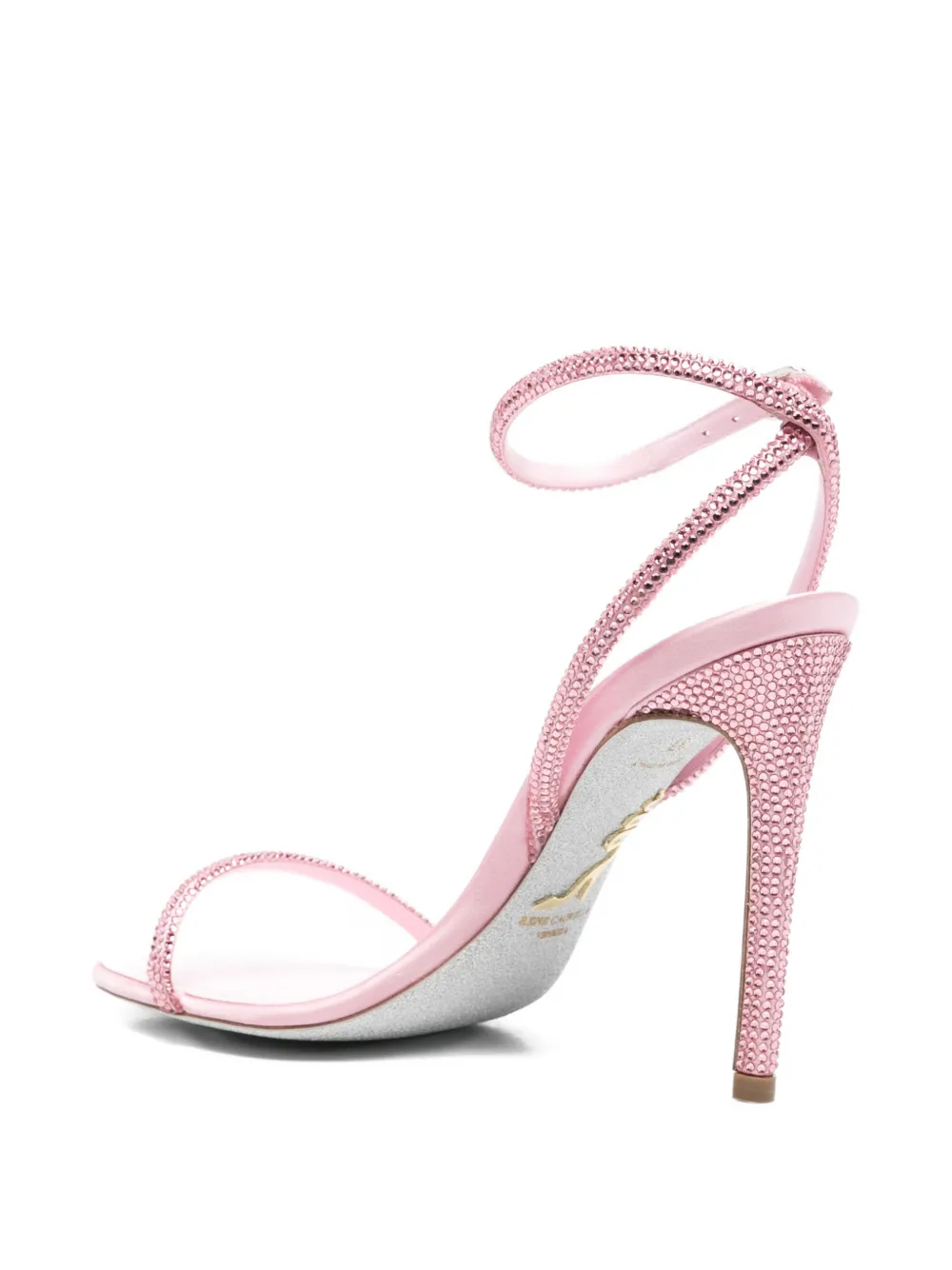 René Caovilla Ellabrita embellished-strap heeled sandals Roze