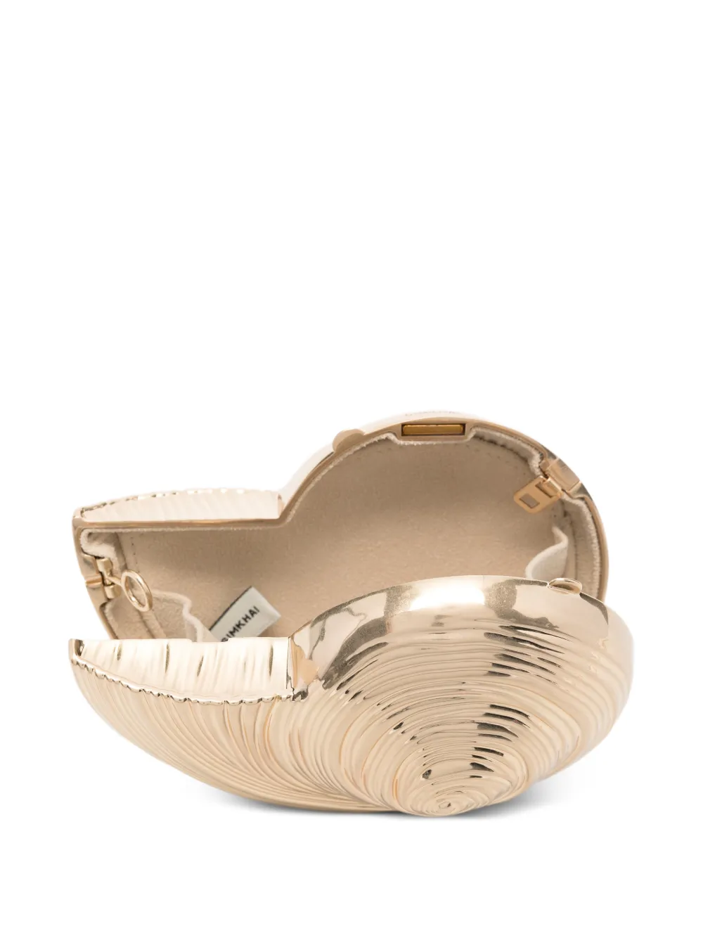 Simkhai Clutch met spiraalvormige schelpen Goud