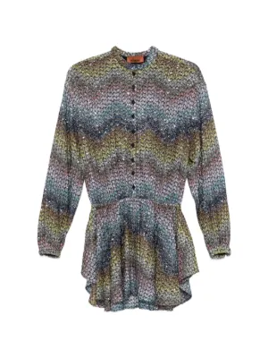 balmain chevron knit dress Balmain Chevron Knit Mini Dress