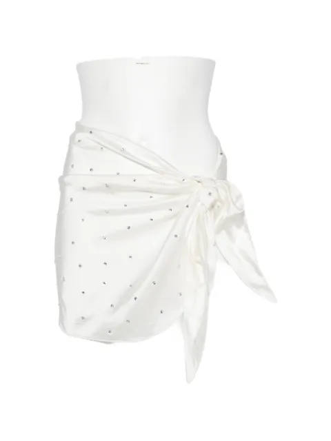 Oséree crystal-embellished wrap-design pareo