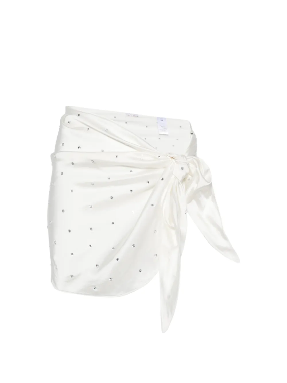Oséree crystal-embellished wrap-design pareo - Bianco