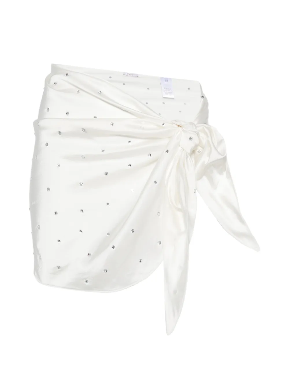 Oséree crystal-embellished wrap-design pareo - Bianco