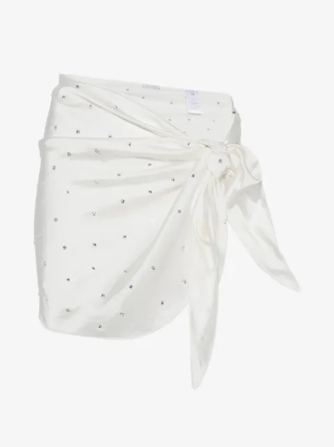 Oséree crystal-embellished wrap-design pareo