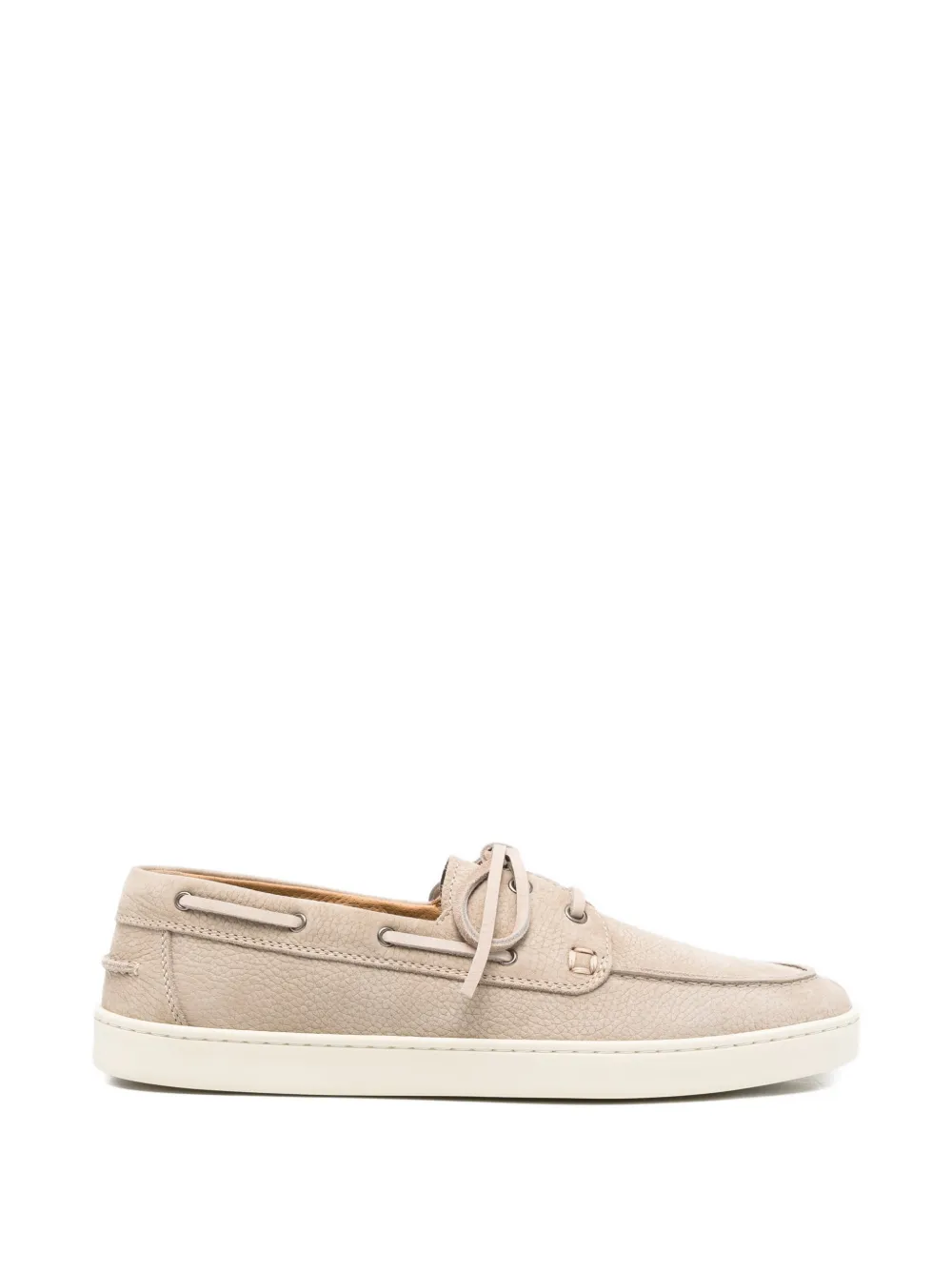 Henderson Baracco almond-toe lace-up boat shoes - Toni neutri