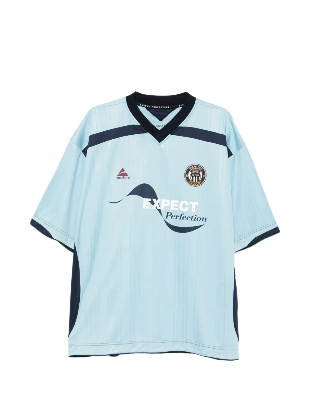 Martine Rose V-neck striped T-shirt - Blu