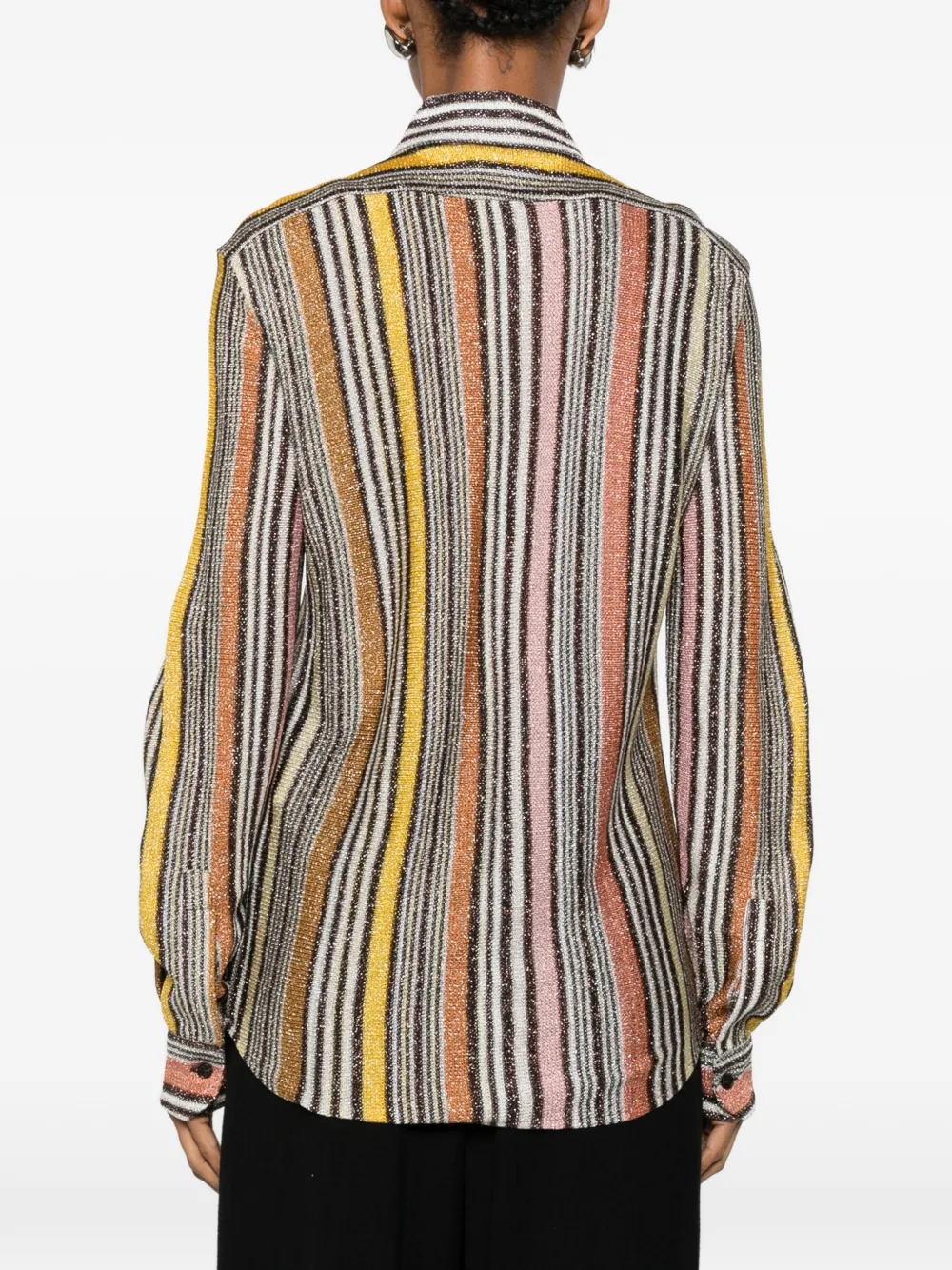 Missoni Gestreepte metallic blouse Bruin