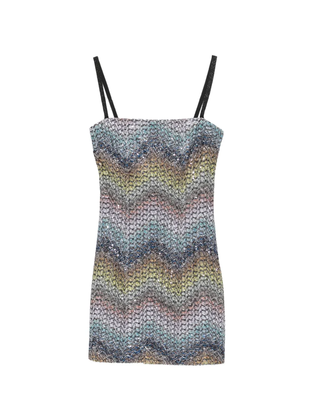 Missoni chevron-pattern mini dress - Blu