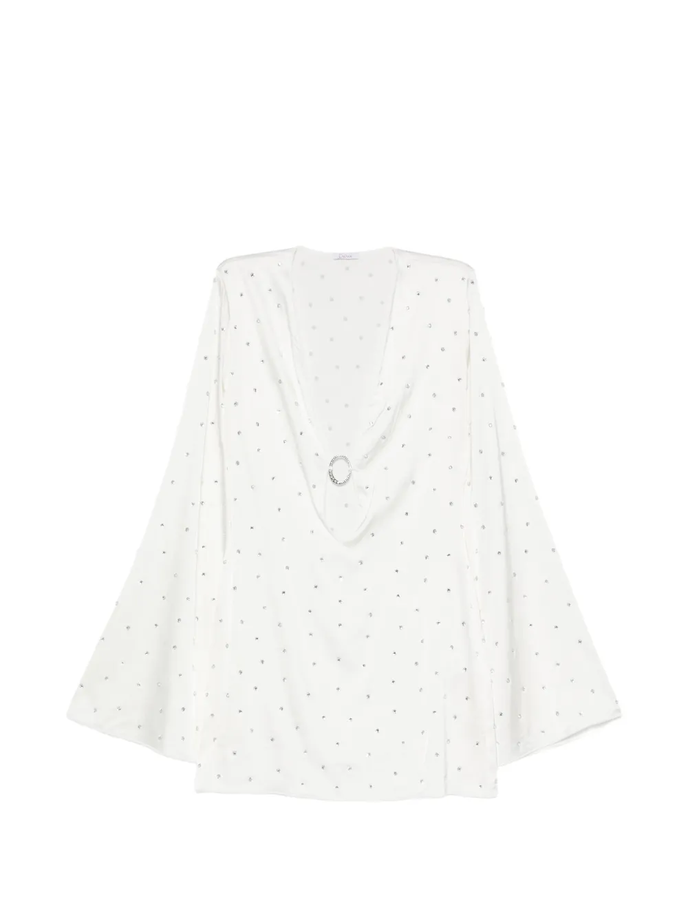 Oséree crystal-embellished ring-detail mini dress - White