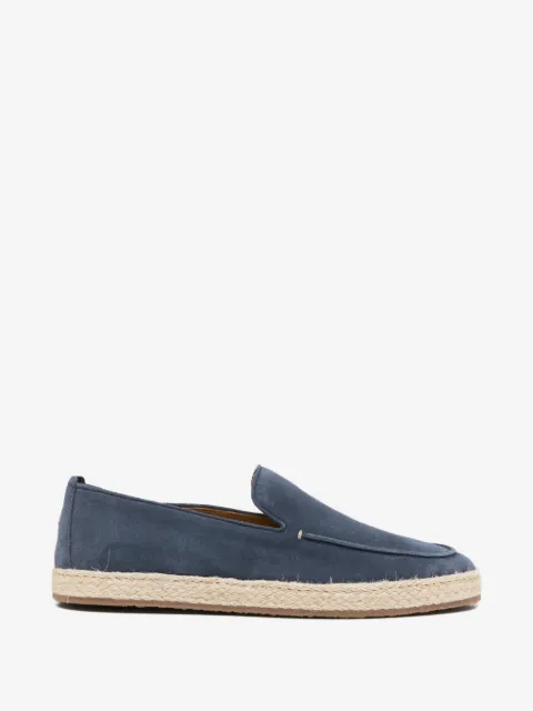 Henderson Baracco braided-midsole suede loafers