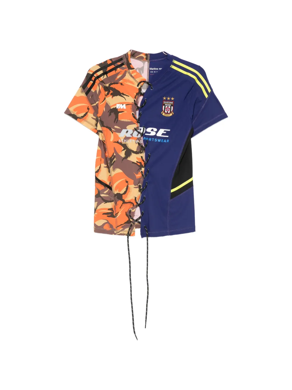 Martine Rose lace-up T-shirt - Blu