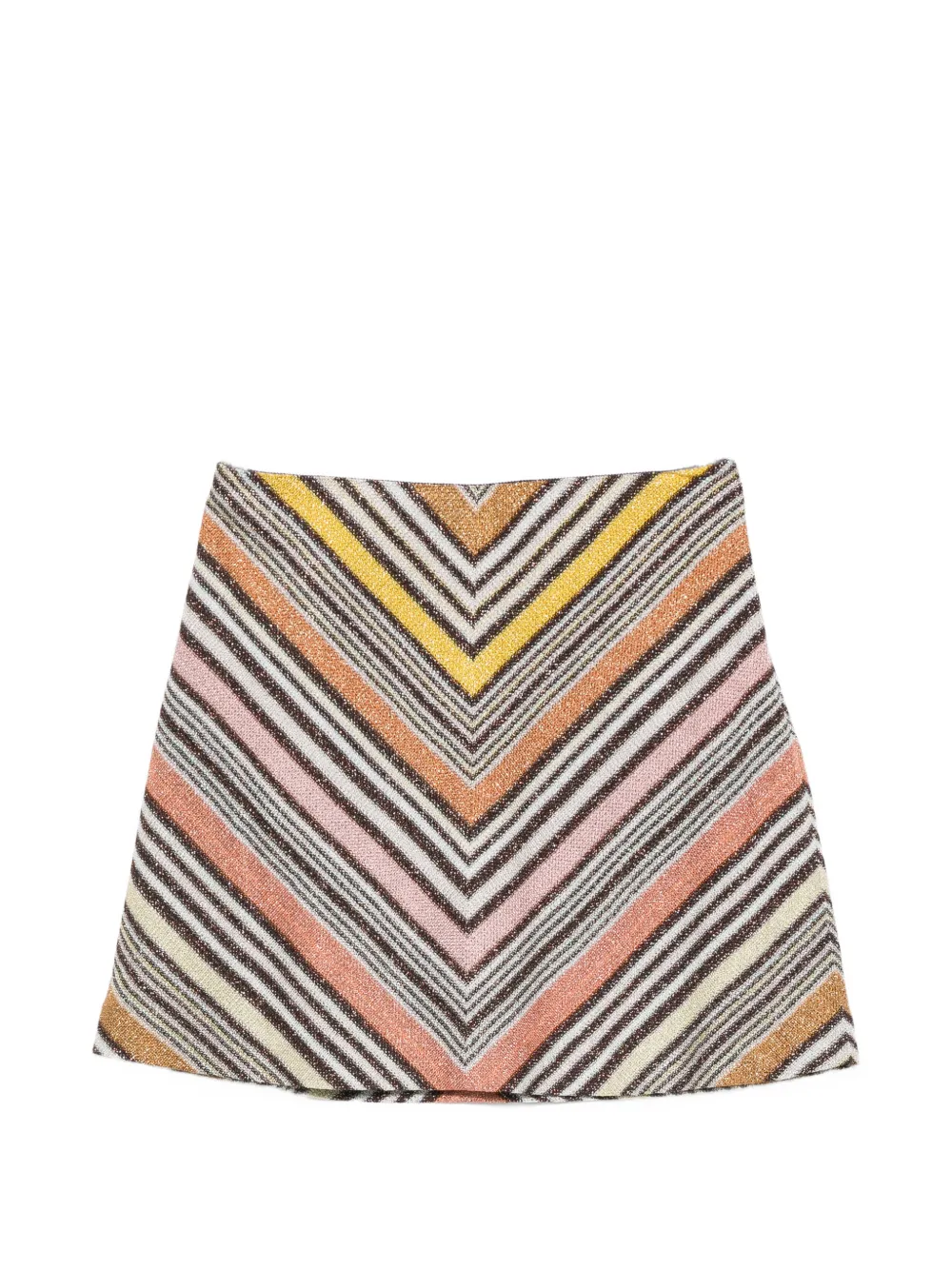 Missoni zide-zip mini skirt - Brown