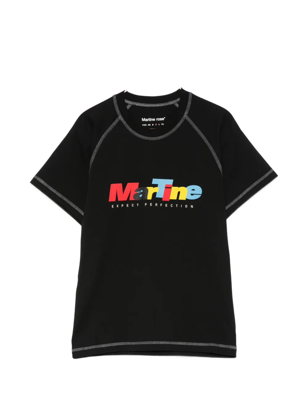 Martine Rose contrast stitching graphic T-shirt - Nero