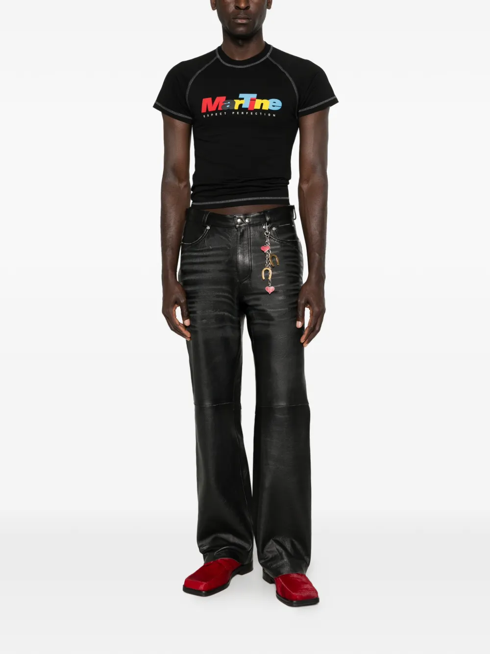 Martine Rose T-shirt met logoprint Zwart