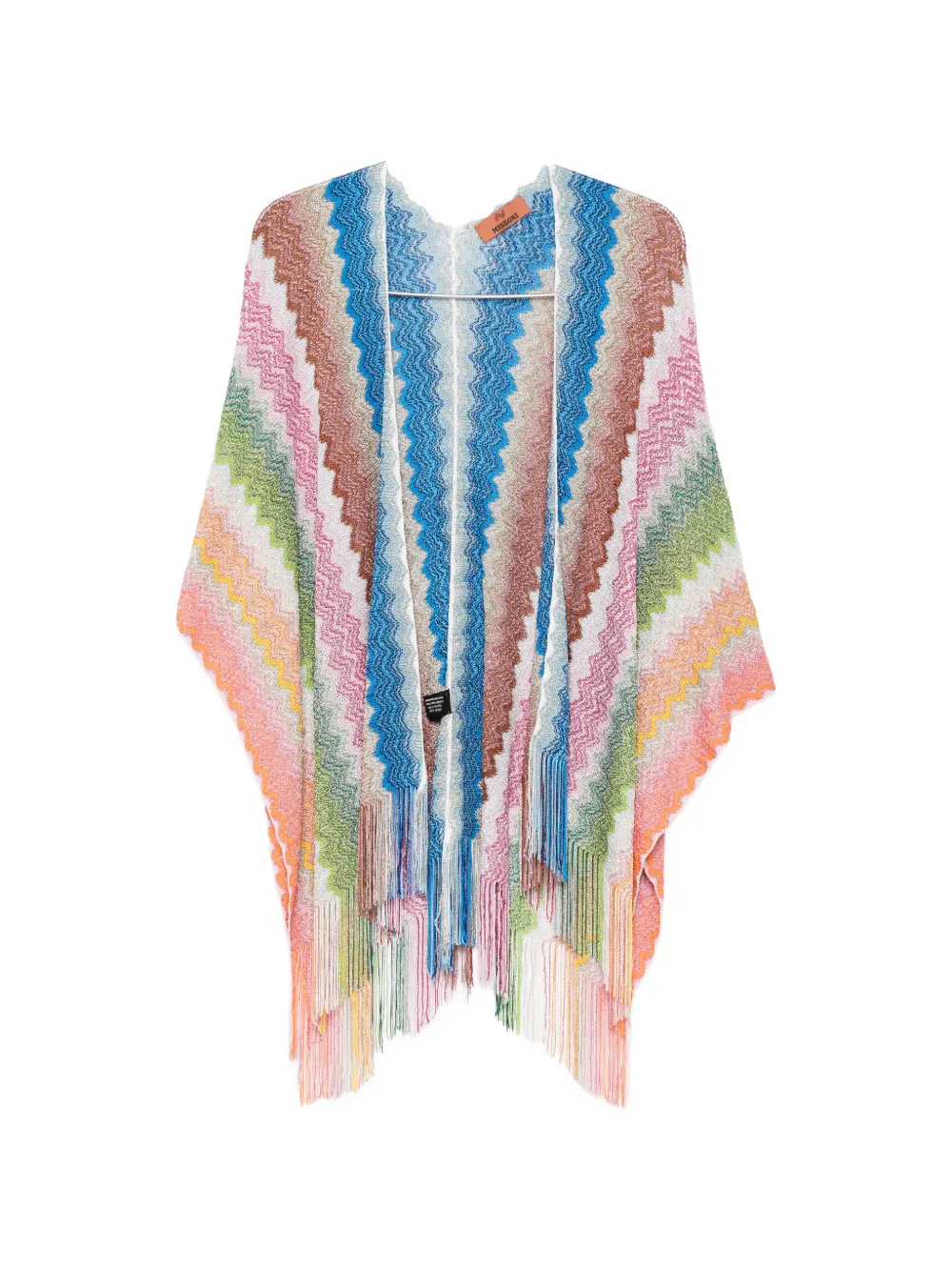 Missoni chevron fringed jacket - Blu