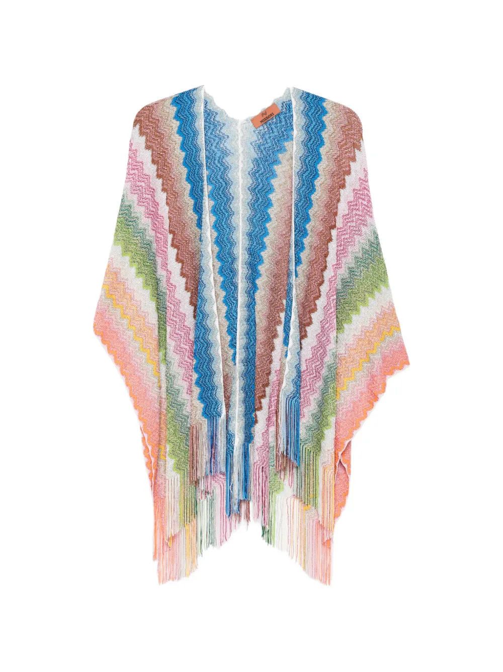 Missoni chevron fringed jacket - Blu