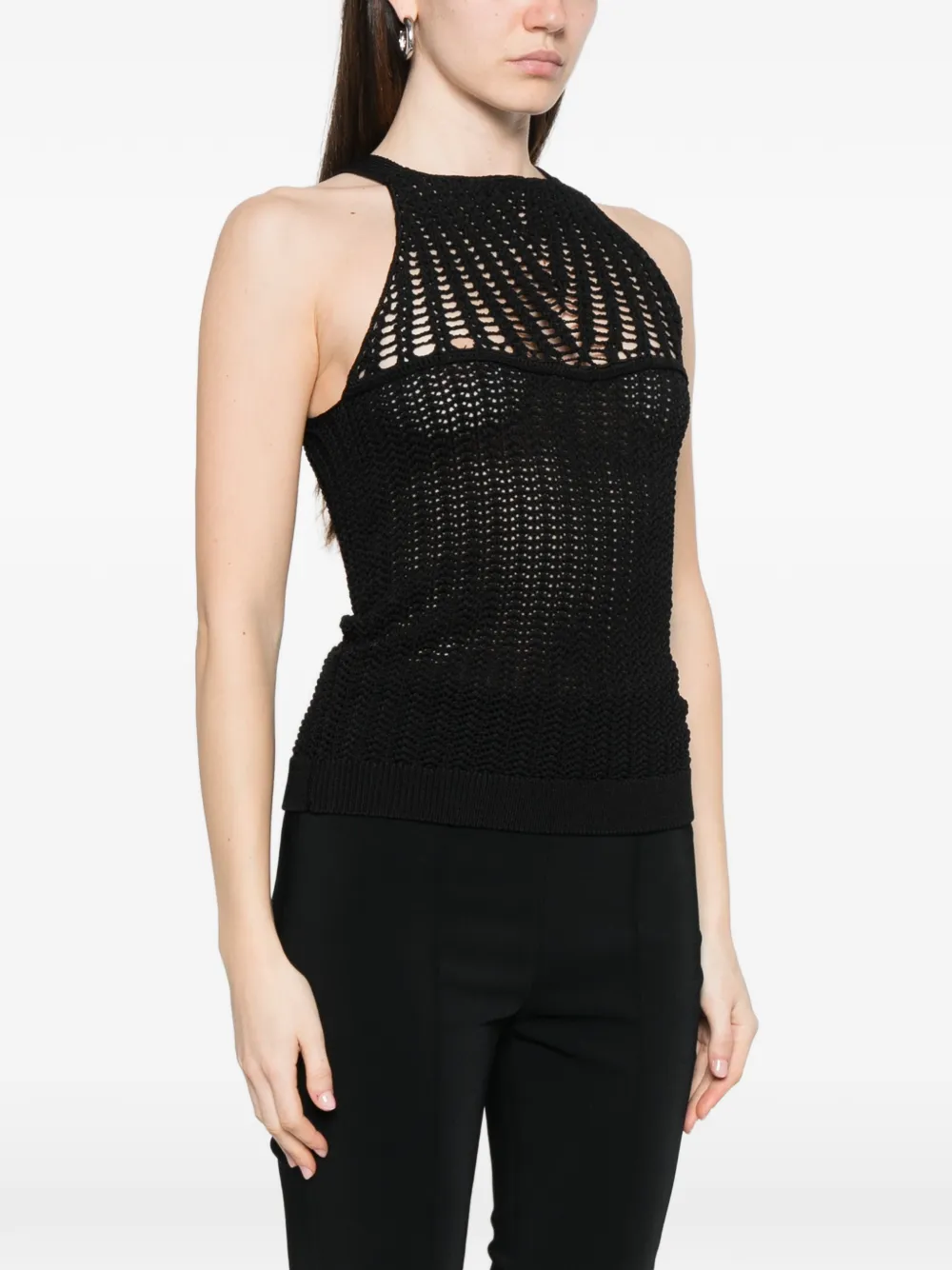  Iro Lalita Open Knit Top - Black 