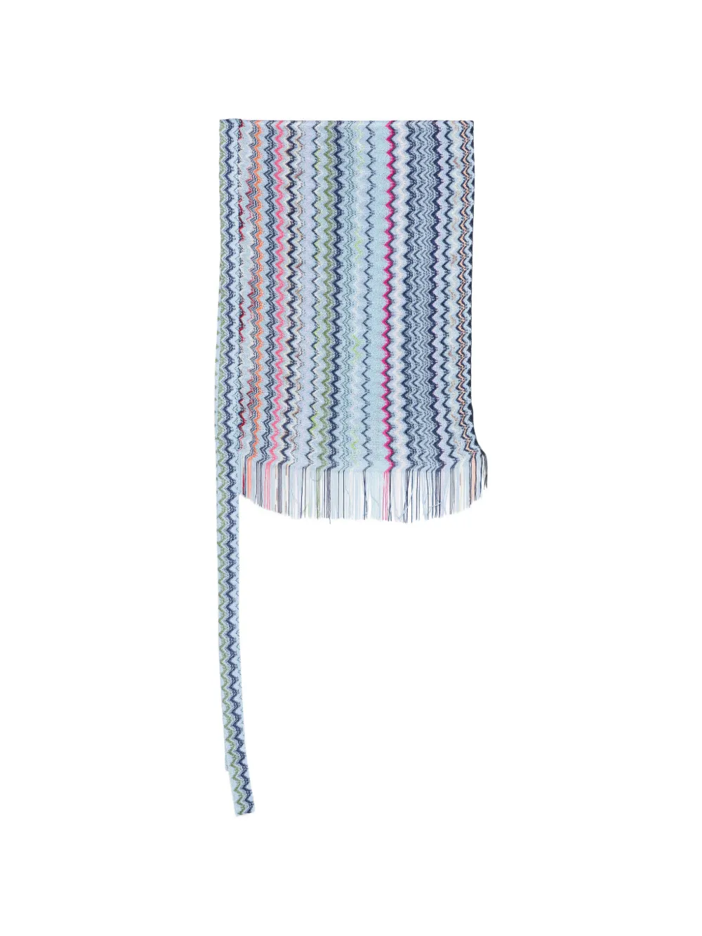 Missoni zigzag fringed beach cover-up - Blu