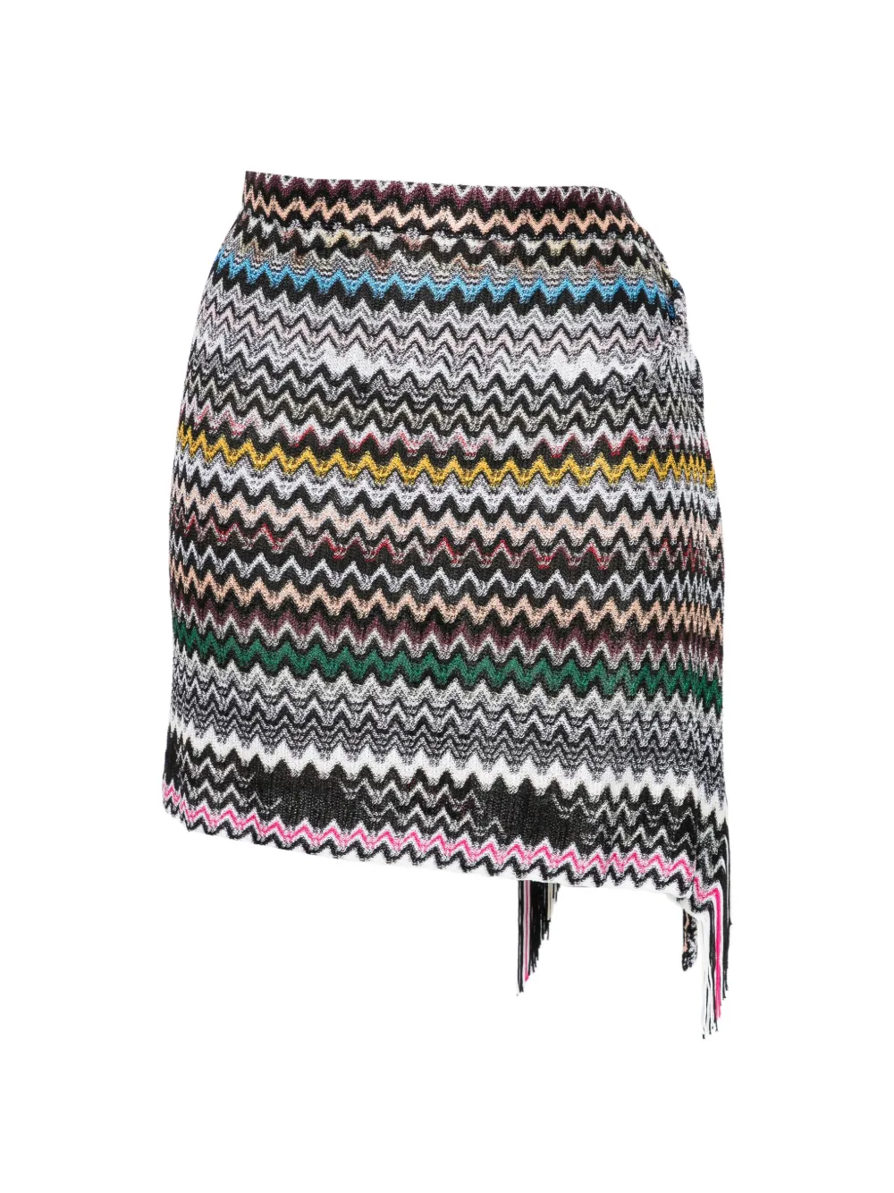 Missoni fringed zigzag skirt - Nero