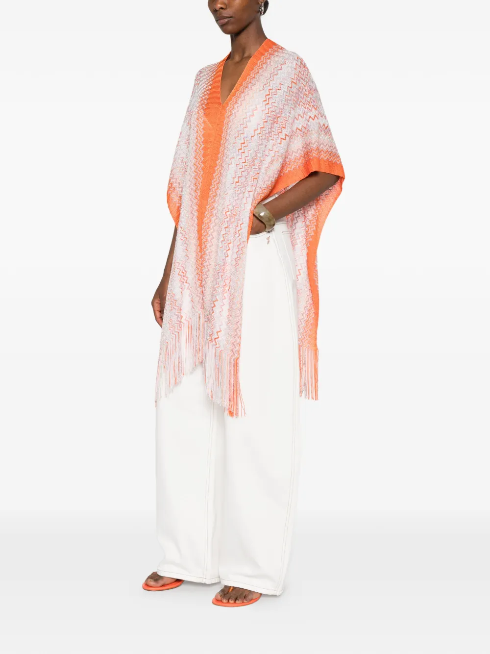  Missoni Fringed Jacket - Orange 