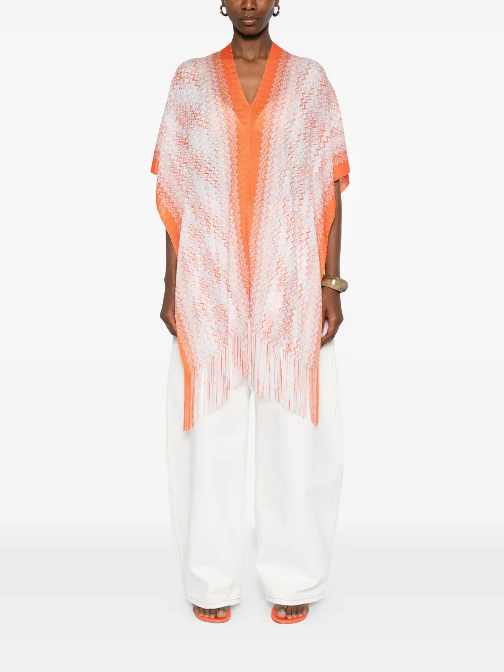  Missoni Fringed Jacket - Orange 