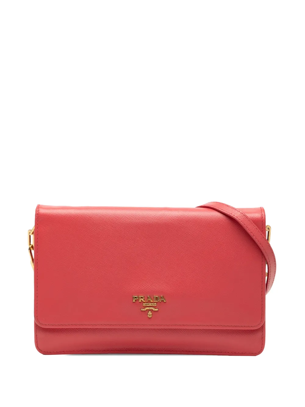 Prada Pre-Owned 2013-2025 Saffiano Lux Wallet On Chain crossbody bag - Rosa