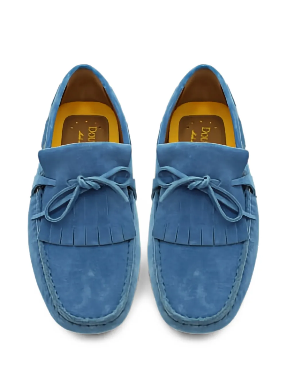Doucal's fringed lace-up loafers Blauw